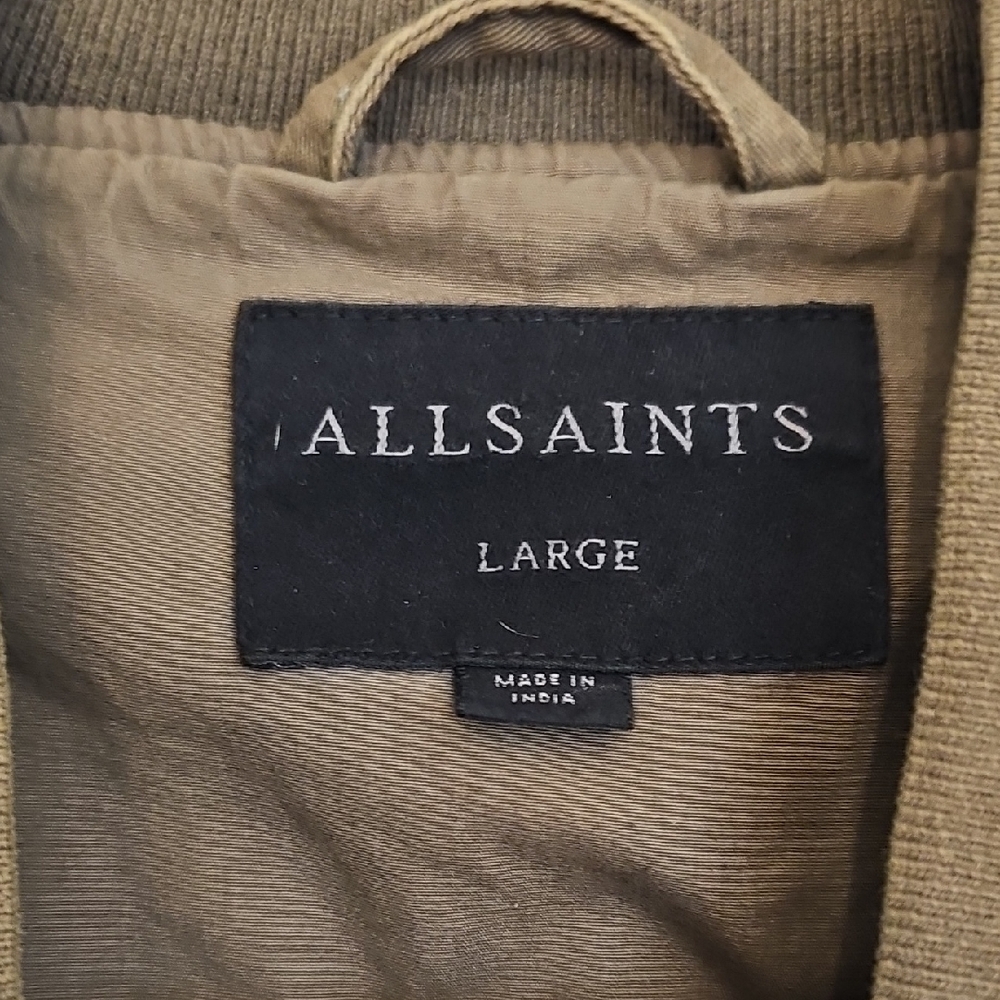 All Saints Olive Bomber Jacket - Picture 3 of 4